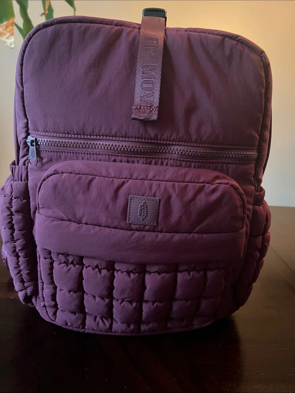 Free People Pink Quilted Backpack